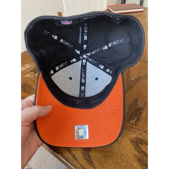 New Era Bengals 39Thirty Stretch Fit Cap Embroidered Logo NFL Black & Orange Adu - Picture 5 of 10